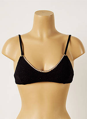 Haut de maillot de bain stretch haut soutien-gorge avec mousse de rembourrage amovible noir BANANA MOON femme