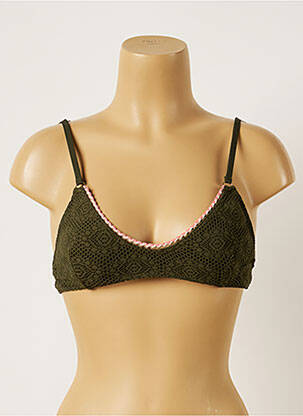 Haut de maillot de bain stretch haut triangles vert BANANA MOON femme