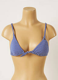 Haut de maillot de bain fermeture liens à nouer haut soutien-gorge avec mousse de rembourrage amovible bleu BANANA MOON femme