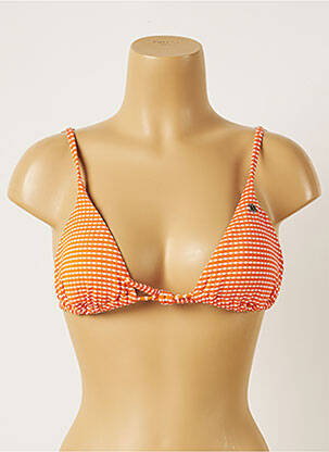 Haut de maillot de bain fermeture liens à nouer haut soutien-gorge avec mousse de rembourrage amovible orange BANANA MOON femme