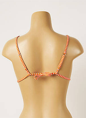 Haut de maillot de bain fermeture liens à nouer haut soutien-gorge avec mousse de rembourrage amovible orange BANANA MOON femme