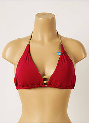 Haut de maillot de bain stretch haut soutien-gorge avec mousse de rembourrage amovible rouge BANANA MOON femme