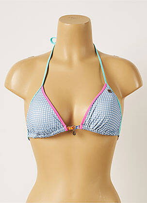 Haut de maillot de bain stretch haut soutien-gorge avec mousse de rembourrage amovible bleu BANANA MOON femme