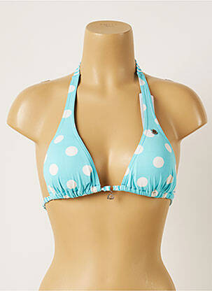 Haut de maillot de bain stretch haut soutien-gorge avec mousse de rembourrage amovible bleu BANANA MOON femme