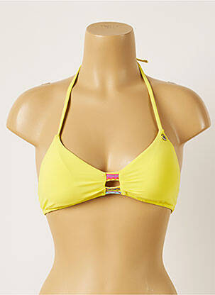 Haut de maillot de bain stretch haut soutien-gorge avec mousse de rembourrage amovible jaune BANANA MOON femme
