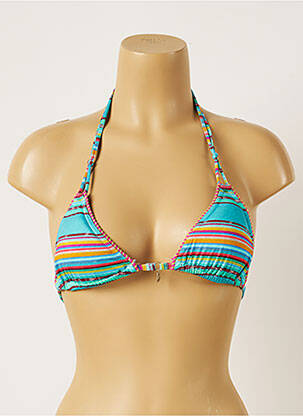 Haut de maillot de bain stretch haut soutien-gorge avec mousse de rembourrage amovible bleu BANANA MOON femme
