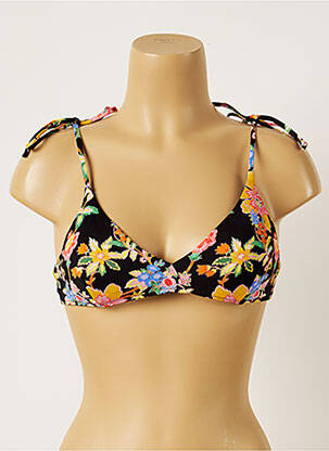 Haut de maillot de bain stretch haut soutien-gorge avec mousse de rembourrage amovible noir BANANA MOON femme