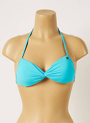 Haut de maillot de bain stretch haut soutien-gorge avec mousse de rembourrage amovible bleu BANANA MOON femme