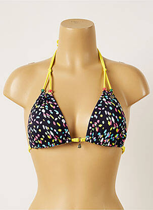 Haut de maillot de bain stretch haut soutien-gorge avec mousse de rembourrage amovible bleu BANANA MOON femme