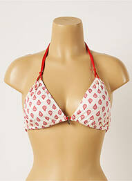 Haut de maillot de bain stretch haut soutien-gorge avec mousse de rembourrage amovible rouge BANANA MOON femme