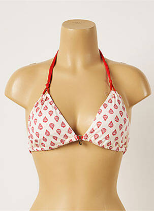 Haut de maillot de bain fermeture liens à nouer haut soutien-gorge avec mousse de rembourrage amovible rouge BANANA MOON femme
