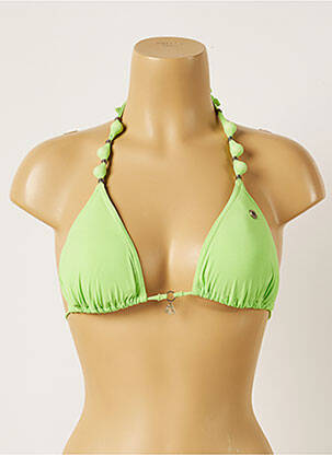 Haut de maillot de bain stretch haut soutien-gorge avec mousse de rembourrage amovible vert BANANA MOON femme