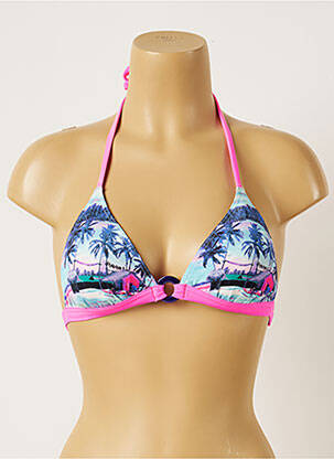 Haut de maillot de bain fermeture liens à nouer haut soutien-gorge avec mousse de rembourrage amovible rose BANANA MOON femme