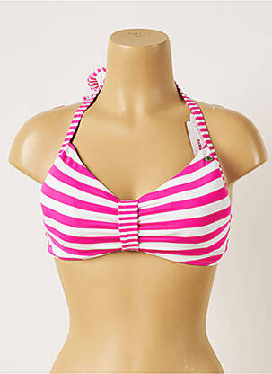Haut de maillot de bain stretch haut soutien-gorge avec mousse de rembourrage amovible rose BANANA MOON femme