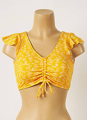 Haut de maillot de bain stretch jaune BANANA MOON femme