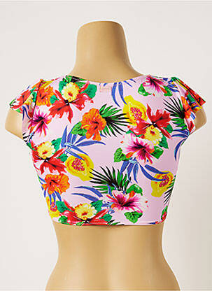 Haut de maillot de bain fermeture liens à nouer rose BANANA MOON femme