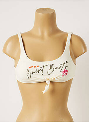 Haut de maillot de bain bretelles élastiquées brassieres beige BANANA MOON femme