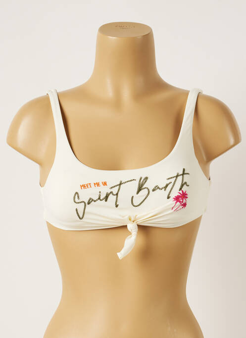 Haut de maillot de bain bretelles élastiquées brassieres beige BANANA MOON femme