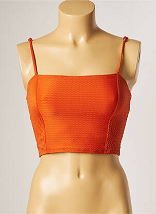 Top de bain effet matière satinée orange BANANA MOON femme
