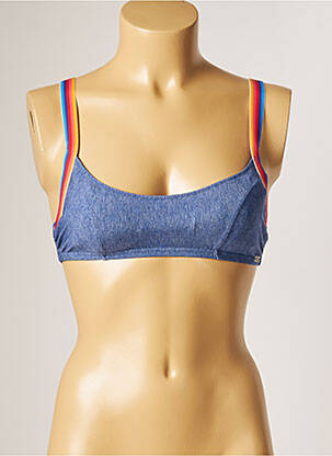 Haut de maillot de bain stretch haut soutien-gorge avec mousse de rembourrage amovible bleu BANANA MOON femme