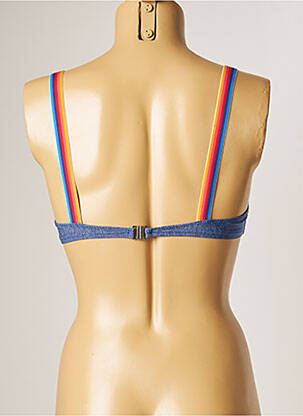 Haut de maillot de bain stretch haut soutien-gorge avec mousse de rembourrage amovible bleu BANANA MOON femme