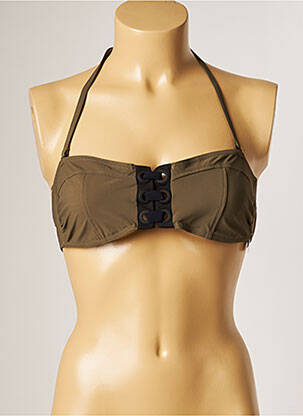Haut de maillot de bain stretch haut bandeau vert BANANA MOON femme