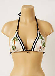 Haut de maillot de bain stretch haut soutien-gorge moulé beige BANANA MOON femme