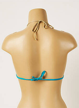 Haut de maillot de bain fermeture liens à nouer haut soutien-gorge moulé bleu BANANA MOON femme