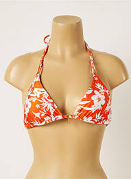 Haut de maillot de bain fermeture liens à nouer haut soutien-gorge moulé orange BANANA MOON femme