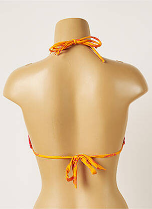 Haut de maillot de bain fermeture liens à nouer haut soutien-gorge moulé orange BANANA MOON femme