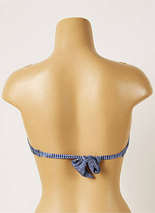 Haut de maillot de bain fermeture liens à nouer haut bandeau bleu BANANA MOON femme