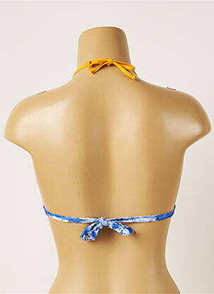 Haut de maillot de bain fermeture liens à nouer haut soutien-gorge moulé bleu BANANA MOON femme