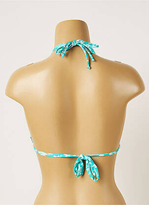 Haut de maillot de bain fermeture liens à nouer haut soutien-gorge moulé bleu BANANA MOON femme