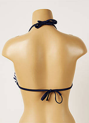 Haut de maillot de bain fermeture liens à nouer haut soutien-gorge moulé bleu BANANA MOON femme