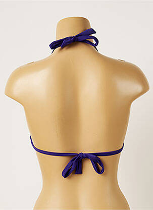Haut de maillot de bain fermeture liens à nouer haut soutien-gorge moulé bleu BANANA MOON femme