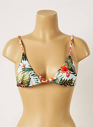 Haut de maillot de bain fermeture liens à nouer haut soutien-gorge moulé vert BANANA MOON femme