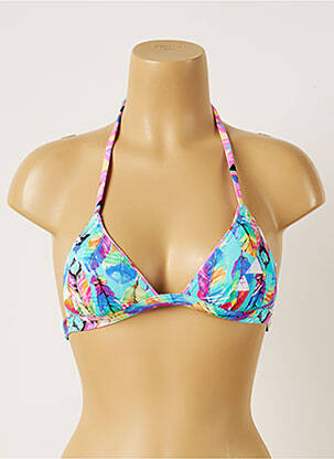 Haut de maillot de bain fermeture liens à nouer haut soutien-gorge moulé vert BANANA MOON femme