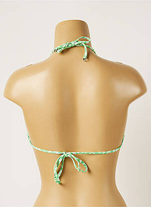Haut de maillot de bain fermeture liens à nouer haut soutien-gorge moulé vert BANANA MOON femme