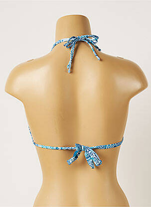 Haut de maillot de bain fermeture liens à nouer haut soutien-gorge moulé bleu BANANA MOON femme