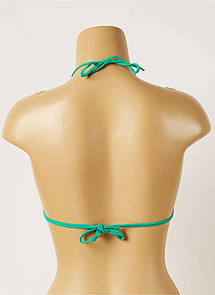 Haut de maillot de bain fermeture liens à nouer haut soutien-gorge moulé vert BANANA MOON femme