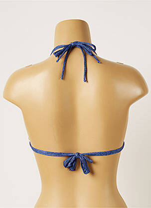 Haut de maillot de bain fermeture liens à nouer haut soutien-gorge moulé bleu BANANA MOON femme