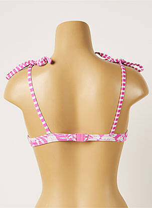 Haut de maillot de bain fermeture liens à nouer haut soutien-gorge moulé rose BANANA MOON femme