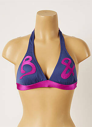 Haut de maillot de bain fermeture liens à nouer haut soutien-gorge moulé violet BANANA MOON femme