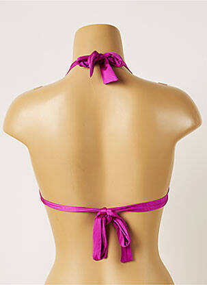 Haut de maillot de bain fermeture liens à nouer haut soutien-gorge moulé violet BANANA MOON femme