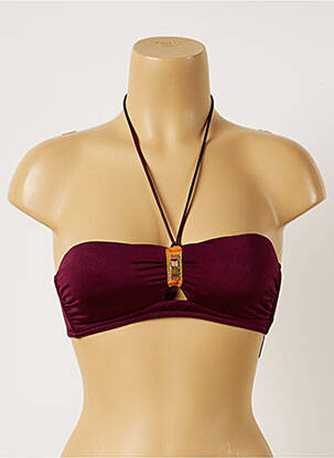 Haut de maillot de bain stretch haut soutien-gorge balconnet violet BANANA MOON femme