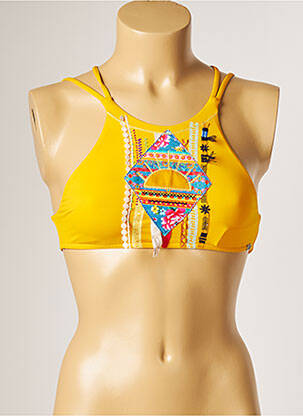 Haut de maillot de bain stretch bralettes jaune BANANA MOON femme