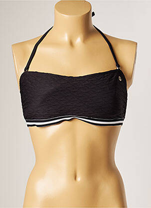 Haut de maillot de bain stretch haut soutien-gorge avec mousse de rembourrage amovible noir BANANA MOON femme