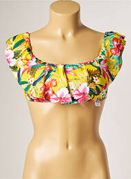 Haut de maillot de bain stretch haut soutien-gorge avec mousse de rembourrage amovible jaune BANANA MOON femme