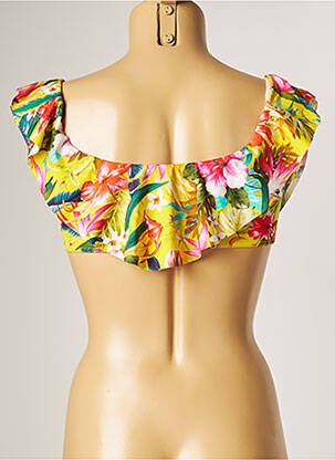 Haut de maillot de bain stretch haut soutien-gorge avec mousse de rembourrage amovible jaune BANANA MOON femme
