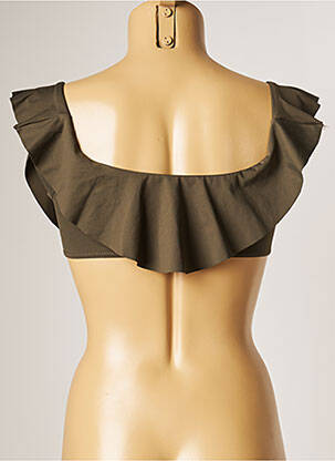 Haut de maillot de bain stretch haut soutien-gorge avec mousse de rembourrage amovible vert BANANA MOON femme